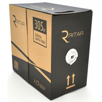 Патч-корд Ritar UTP 305м, cat 6, CU, КИП 4*2*0,54мм, White, indoor (10820)