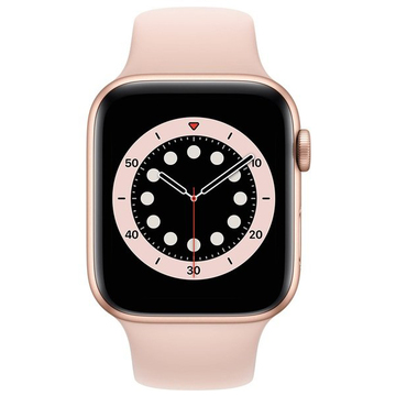 Смарт-годинник Apple Watch Series 6 GPS 44mm Gold Aluminum Case w. Pink Sand Sport Band (M00E3)