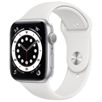 Смарт-годинник Apple Watch Series 6 GPS + Cellular 40mm Silver Aluminum Case w. White Sport B. (M02N3)