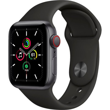 Смарт-годинник Apple Watch SE GPS + Cellular 40mm Space Gray Aluminum Case with Black Sport B. (MYED2)