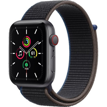 Смарт-годинник Apple Watch SE GPS + Cellular 44mm Space Gray Aluminum Case with Charcoal Sport L. (MYEU2/MYF12)