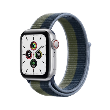 Смарт-годинник Apple Watch Series SE 2021 40mm Silver/Almn Case Abyss Blue/Moss Green Sport Loop GPS+LTE (MKQM3)