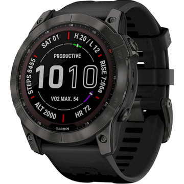 Смарт-часы Garmin fenix 7X Sapph Sol Carbon Gray DLC Ti Black GPS (010-02541-11)