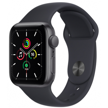 Смарт-годинник Apple Watch SE GPS 40mm Space Grey Aluminium Case with Midnight S (MKQ13GK/A)