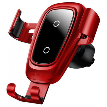 Автодержатель Baseus Metal Wireless Charger Gravity Car Mount Red (WXYL-B09)