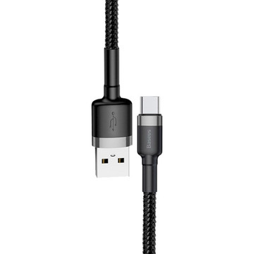 Кабель синхронізації Baseus Cafule Cable USB For Micro 2.4A 0.5M Gray+Black (CAMKLF-AG1)