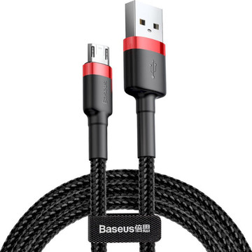 Кабель синхронізації Baseus cafule Cable USB For Micro 2.4A 1M Red+Black (CAMKLF-B91)