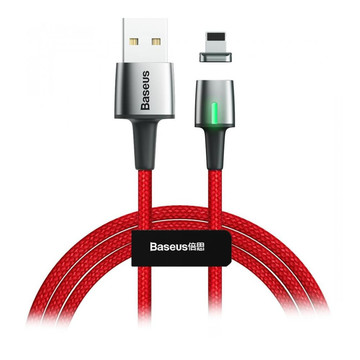 Кабель синхронізації Baseus Zinc Magnetic Cable USB For iP 2.4A 1m Red (CALXC-A09)