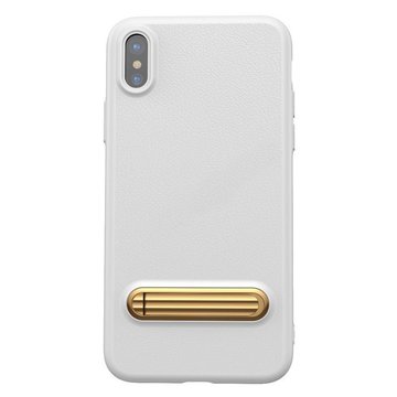 Чехол-накладка Baseus Happy Watching Supporting Case for iPhone X Silver