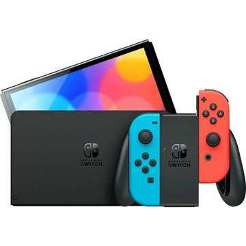 Ігрова приставка Nintendo Switch OLED with Neon Blue and Neon Red Joy-Con