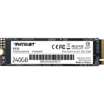 SSD накопитель PATRIOT P310 240GB M.2 2280 (P310P240GM28)