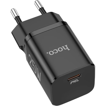 Зарядное устройство Hoco N19 (PD) 1Type-C/5.0А/25W + (Type-C - Lightning) Black