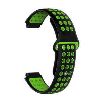 Ремінець для фітнес браслета Garmin Universal 16 Nike-style Silicone Band Black/Green (U16-NSSB-BKGN)