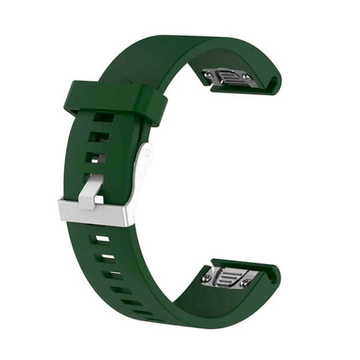 Ремешок для фитнес браслета Garmin QuickFit 20 Smooth Silicone Band Dark Green (QF20-SMSB-DKGN)