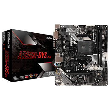 Материнская плата ASRock A320M-DVS R4.0+CPU AMD Athlon 300GE Tray Bundle
