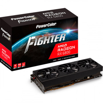 Видеокарта AMD Radeon RX 6800 16GB GDDR6 Fighter PowerColor (AXRX 6800 16GBD6-3DH/OC)