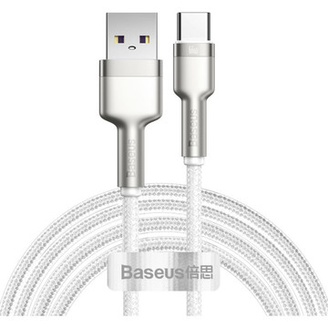 Кабель синхронізації Baseus Cafule Metal Data Cable USB to Type-C 66W 2m White (CAKF000202)