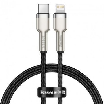 Кабель синхронізації Baseus Cafule Series Metal Data Cable Type-C to iP PD 20W 0.25m Black (CATLJK-01)