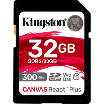 Карта пам'яті  Kingston 32 GB SDHC Class 10 UHS-II U3 Canvas React Plus SDR2/32GB