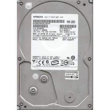 Жорсткий диск Hitachi 500GB Hitachi Deskstar E7K1000 (HDE721050SLA330)