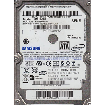 Жесткий диск Samsung 160Gb  Spinpoint M5S 8Mb  (HM160HI)