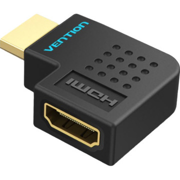 Адаптер и переходник Vention HDMI Male - HDMI Female 90° Degree левый, Black (AIBBO)