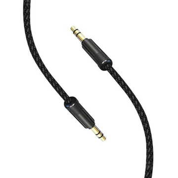 Кабель синхронизации SkyDolphin SR10 Neylon Wire 3.5 мм-3.5 мм, 1 м, Black (AUX-000065)