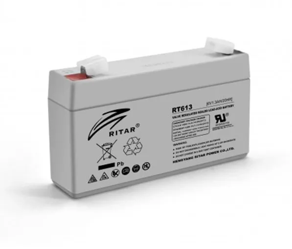 Аккумуляторная батарея для ИБП Ritar 6V 1.3AH Gray Case (RT613/02965)