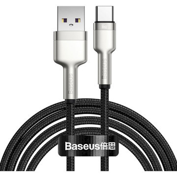 Кабель USB Baseus USB3.1 AM-Type-C M 2м 6.0A 66W Cafule Series Metal Black (CAKF000201)