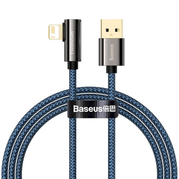 Кабель USB Baseus USB AM-Lightning M 1 м 2.4A 90° Синий Legend Series Elbow CACS