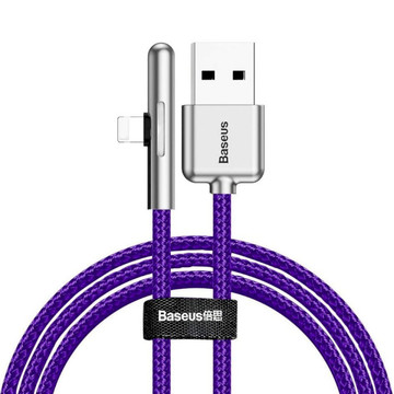 Кабель USB Baseus USB3.1 AM-Lightning M 2 м 1.5A 90° с цветной индикацией Пурпурный CAL7C