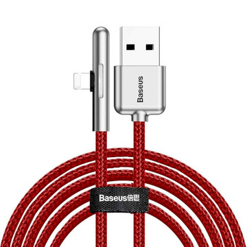 Кабель USB Baseus USB3.1 AM-Lightning M 2 м 1.5A 90° с цветной индикацией Красный CAL7C