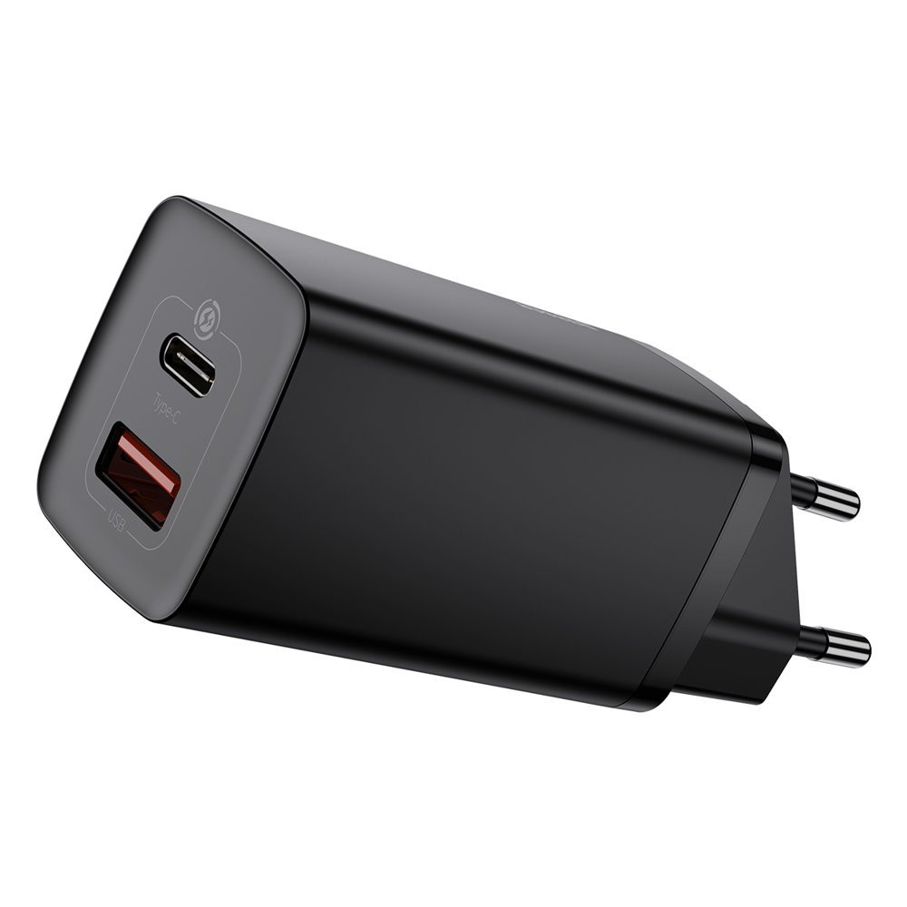 Зарядное устройство Baseus GaN2 Lite Quick Charger C+U 65W Black (CCGAN2L-B01)