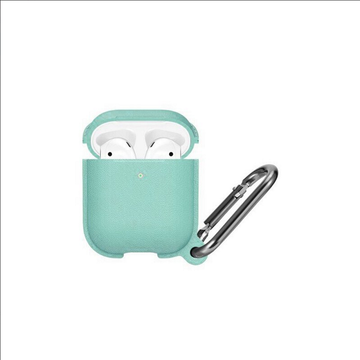 Аксесуар для навушників Airpods 1/2 Silicone Leather Case Mint Green