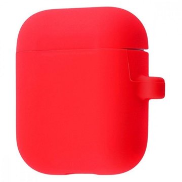 Аксесуар для навушників Airpods2 Silicone Case Slim with Carbine Red