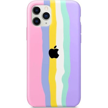 Чехол-накладка Rainbow iPhone 11 Pro Max Silicone Case Pink