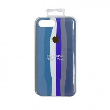 Чехол-накладка Rainbow iPhone 7 Plus/8 Plus Silicone Case Blue