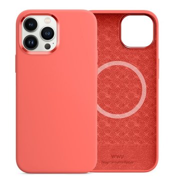 Чехол-накладка Wiwu iPhone 13 Pro Max Silicone Magneticl Series Case Pink Pomelo