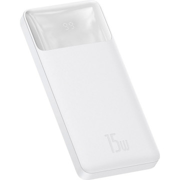 Зовнішній акумулятор Baseus Bipow Digital Display 15W 10000 mAh White (PPDML-I02)