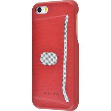Чохол-накладка G-Case IPH5/5S Jazz Series with Card Slot Red