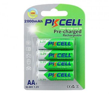 Батарейка PKCELL AA 2000mAh NiMH 4шт Pre-charged (PC/AA2000-4B)