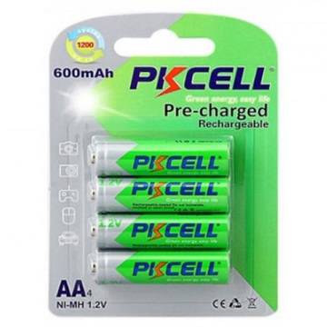 Батарейка PKCELL AA 600mAh NiMH Pre-charged Rechargeable 4шт (PC/AA600-4BA)