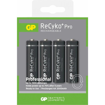 Аккумулятор GP Batteries AA 2000mAh NiMh 4шт ReCyko+ Pro (GP210AAHCBE-2GBE4)