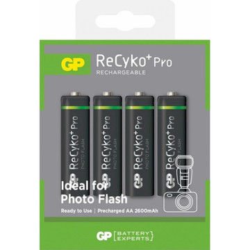 Акумулятор GP Batteries AA 2600mAh NiMh 4шт ReCyko+ Pro Photo Flash (GP270AAHCE-2APCGBE)