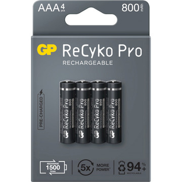 Акумулятор GP Batteries AAA 800mAh NiMh 4шт ReCyko Pro (GP85AAAHCB-2EB4)