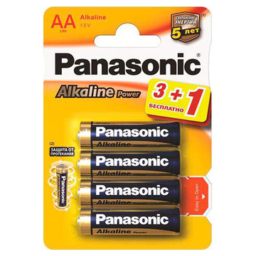 Батарейка Panasonic AA bat Alkaline 4шт Power (LR6APB/4BP)