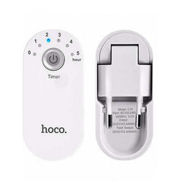 Зарядний пристрій Hoco C16 Smart Timing (2USB/2.4A+Timer) White