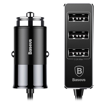 Зарядний пристрій Baseus Enjoy Together Four Interfaces Output Patulous Car Charger 5.5A Black (CCTON-01)