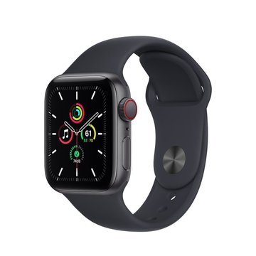 Смарт-годинник Apple Watch SE 40mm (GPS+LTE) Space Gray Aluminum Case with Midnight Sport Band (MKQQ3)