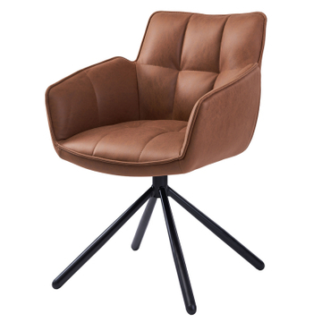 Офісне крісло Concepto Wang Gray (ARM251R-HK513-BROWN LEATHER)